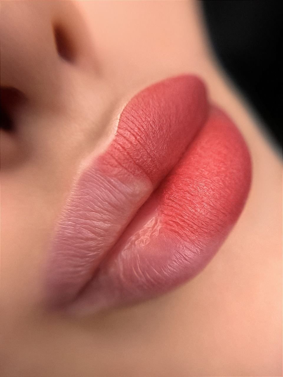 Resultado final de micropigmentación de labios en Valladolid con acabado natural