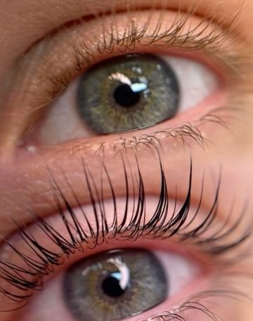 Lifting de pestañas en Valladolid con resultados antes y después